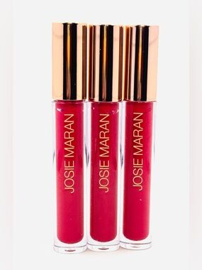 JOSIE MARAN Argan Natural Volume Lip Gloss in Voluptuous Color X 3